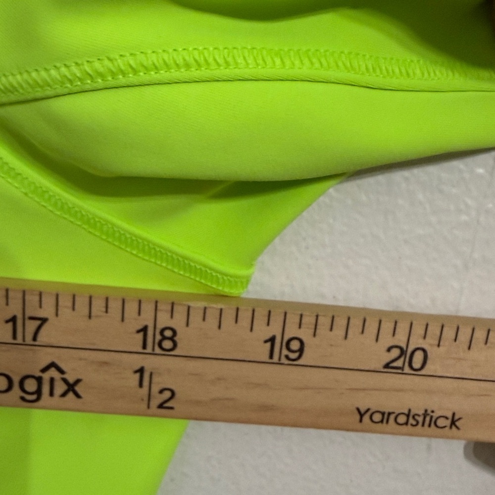 Athleta Whittier Peak Half Zip Long Sleeve Top Womens Small Neon Green Ladies - Picture 14 of 16